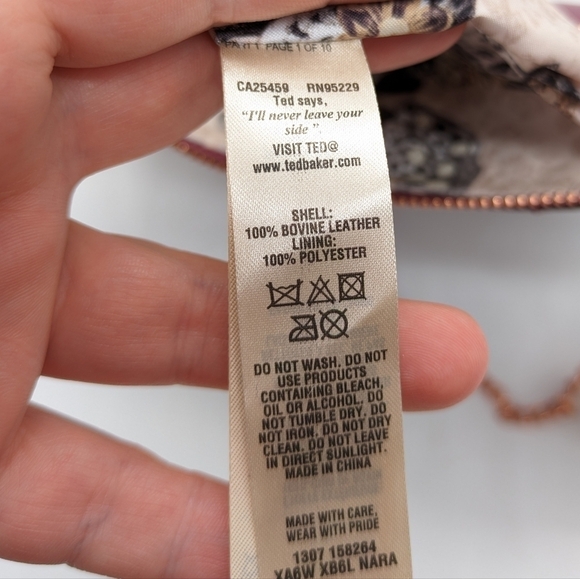 NWT Ted Baker London purple gold mini envelope shoulder bag - Picture 5 of 7